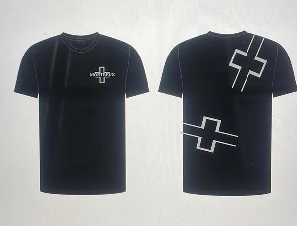 

montreux designer t shirt white round neck cotton black and white + red and white blend polka-dot love couple casual xsmall to extra larger, White;black