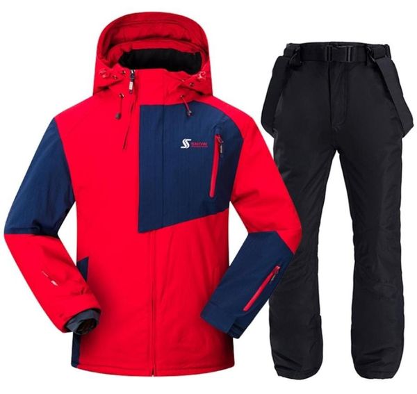 

men ski suit windproof waterproof ing snowboarding jackets and pants winter outdoor sports set male thick warm suits 2201064829049