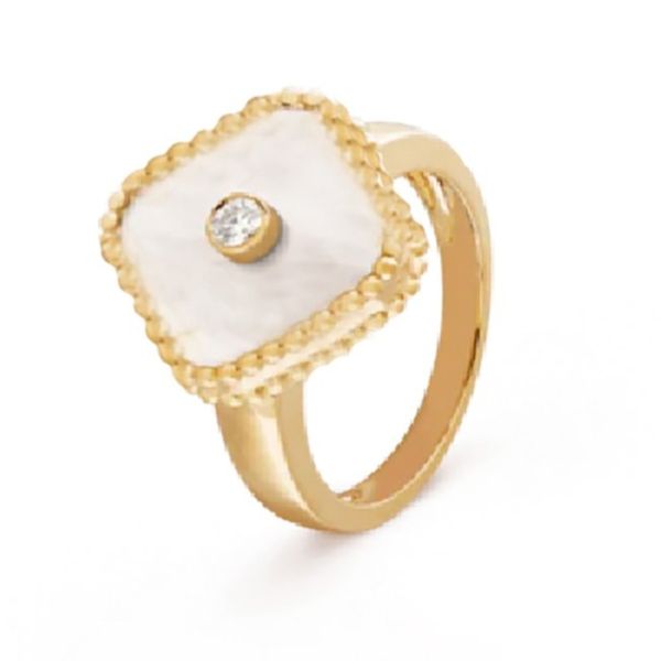 

clover bague ring diamond ring desiner ring love rings heart ring wedding band ring designer jewlery engagement rings for women van ring lux, Golden;silver