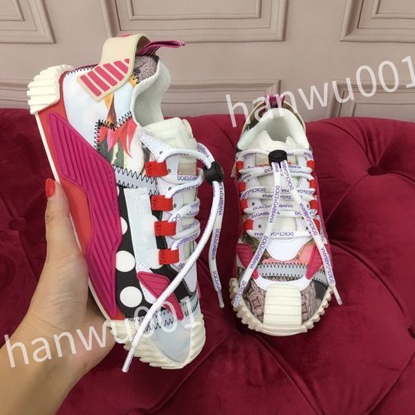 

2023 new luxury designer casual shoes vintage sneakers men sneaker women house striped shoes lace-up trainers platform, Black