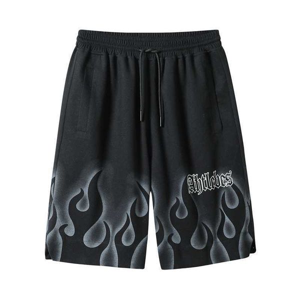 

american trendy shorts men's summer loose pants casual high street ins trendy running basketball shorts, White;black