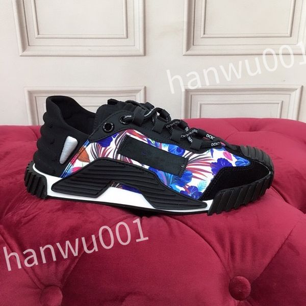 

new luxurys designer fashion mens casual shoes striped vintage shoe vintage trainers lace-up platform sneaker, Black