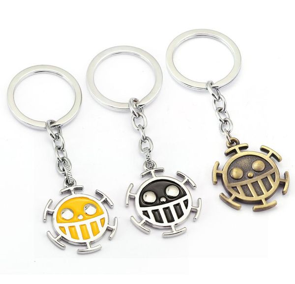 

anime one piece heart pirates trafalgar law bepo logo emblem alloy keychain key chains keyring key chain accessories9214755, Silver