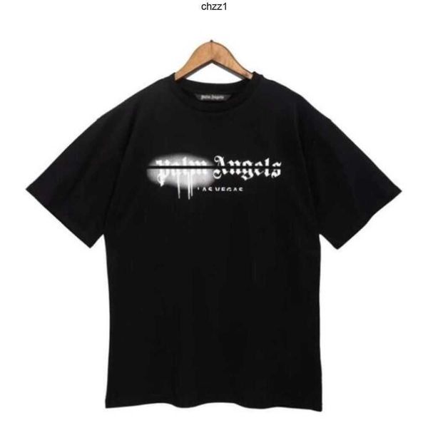 

mens t-shirt graffiti palms palmangel city designer limited inkjet letter printing men's women's sailboat short-sleeved casual hip, White;black