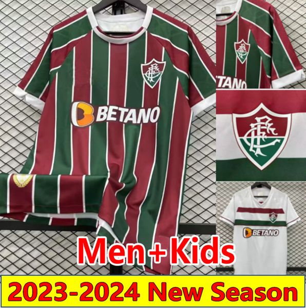

2023 2024 fluminense soccer jerseys 23 24 home away fc marcelo alan nino felipe melo manoel ph ganso football shirt keno fred marrony men ki, Black;yellow