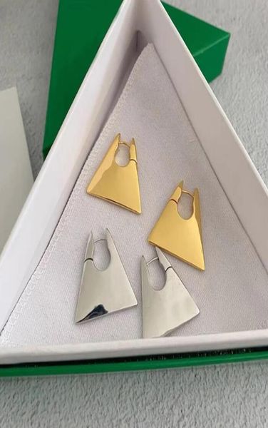 

triangle dangle gold silver color earrings designer luxury jewelry goth trend hoop eardrop for women lady engagement p8378459