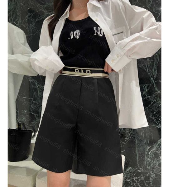 

23ss womens shorts womens designer clothing letter logo webbing patchwork high waist shorts women clothes a1, White;black