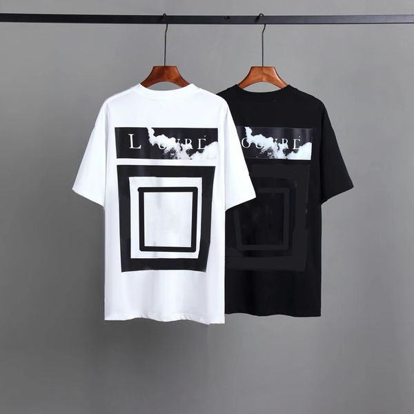 

mens t shirt designer shirts womens Tees High quality oil painting arrow print loose round neck couple casual pure cotton short sleeved T-shirt, Indigo