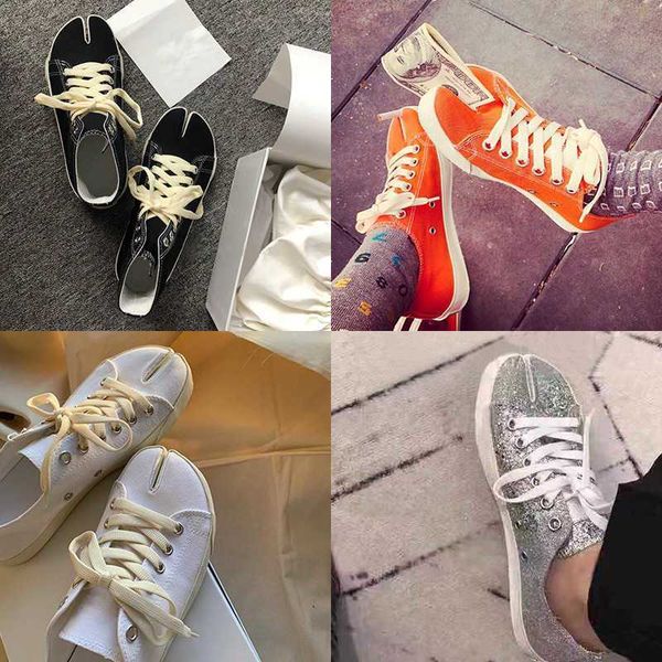 

asigo's same flat bottom split toe ta canvas for men and women's couples casual sports horseshoe pig's feet board shoes trend