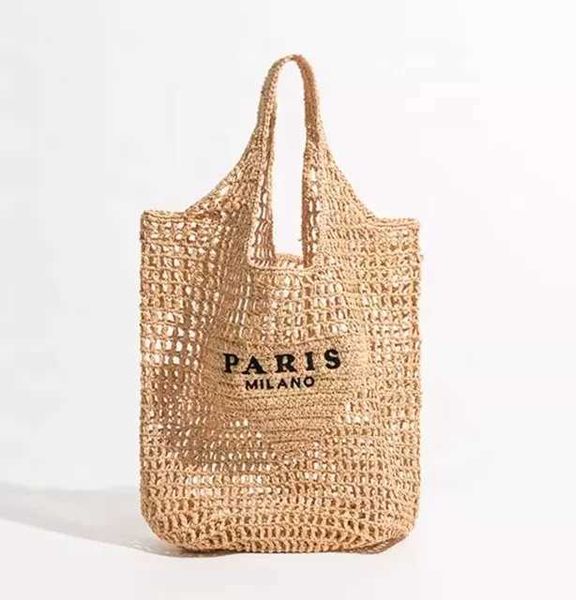 

2022 women designer brands triangle mark brands straw raffia bag beach holiday dress tote bags bolsos playa eco-friendly bags