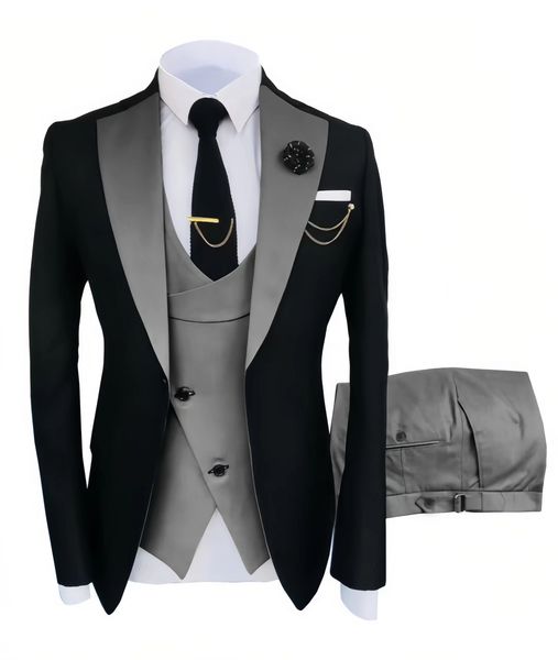 

mens suit luxury business three piece set embroidered elegant fashion suit mens groom bridesman wedding banquet ball cross border suit asian, White;black