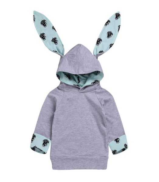 

kids girls easter hoodies infant baby bunny ear long sleeve sweatshirts kids casual clothes girls printed coat toddler easter outd7874164, Black