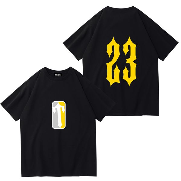 

trapstar men's t shirts summer style letter design casual o-neck short sleeve tees color white black dt754