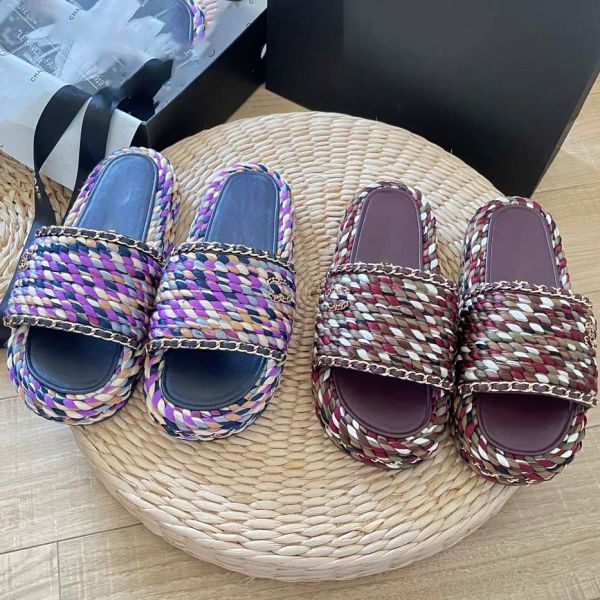 

sell well quality woman slippers fashion beach thick bottom slippers platform alphabet lady sandals high heel slides slipper, Black