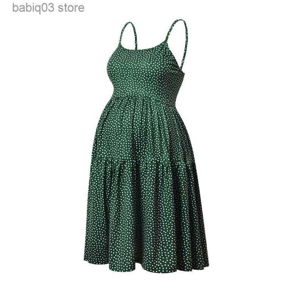 

maternity dresses pregnant women dress sleeveless adjustable strap swing dresses maternity clothes summer vestidos t230523, White