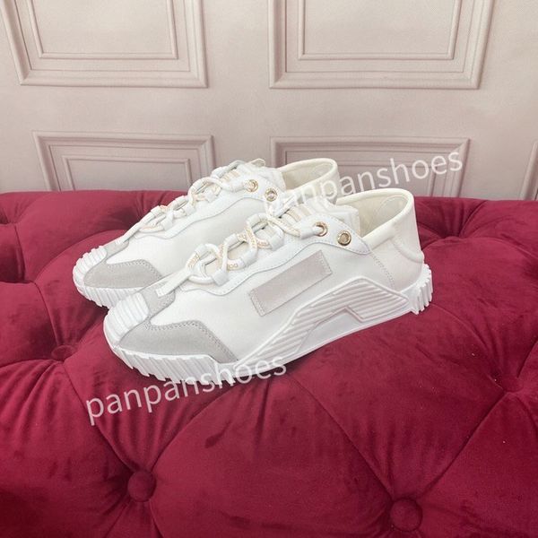 

2023 new luxury designer woman shoe leather lace up men fashion platform sneakers white black mens womens casual shoes