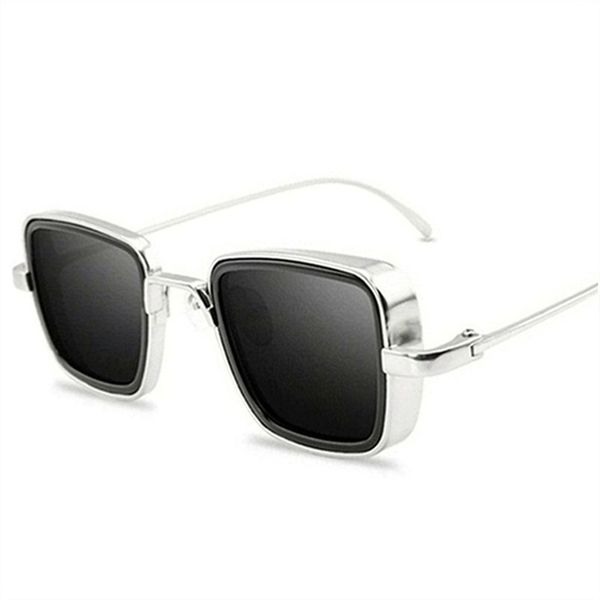 

new vintage metal steampunk sunglasses men women square sun glasses for men women stylish retro brand shades male female uv400 c16, White;black