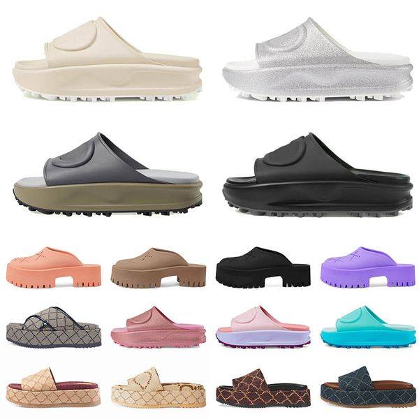 

mens womens indoor shower room comfortable summer slippers famous embroidered printed party wedding activity slippers slide flats thick bott, Black