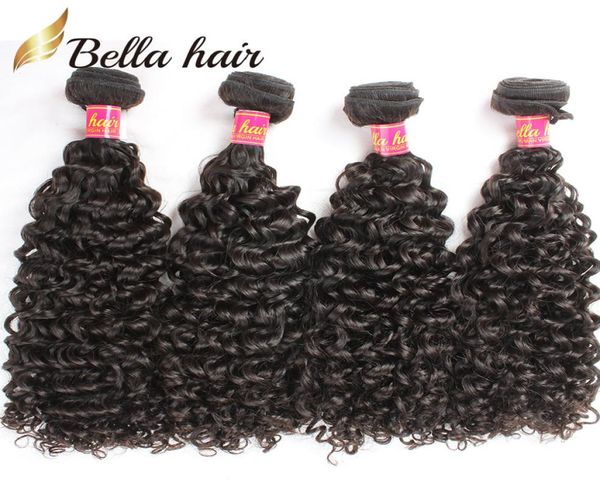 

bellahair brazilian hair bundles curly virgin human hair weft extensions curl weaves 4pcslot bundle whole in bulk3998368, Black