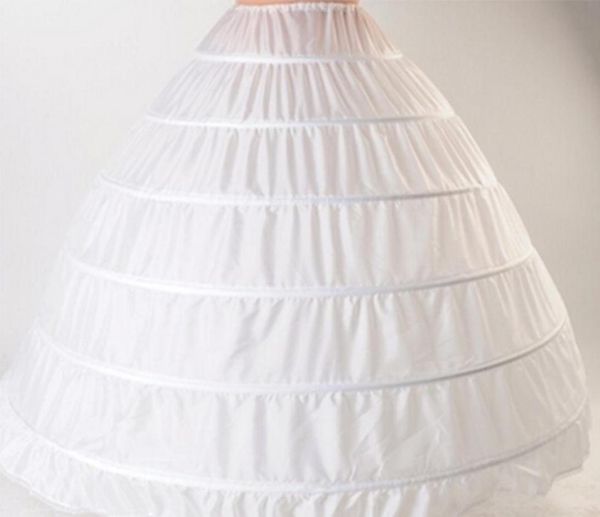 

new 6 hoops petticoats bustle for ball gown wedding dresses underskirt bridal accessories crinolines skirts6954351, White