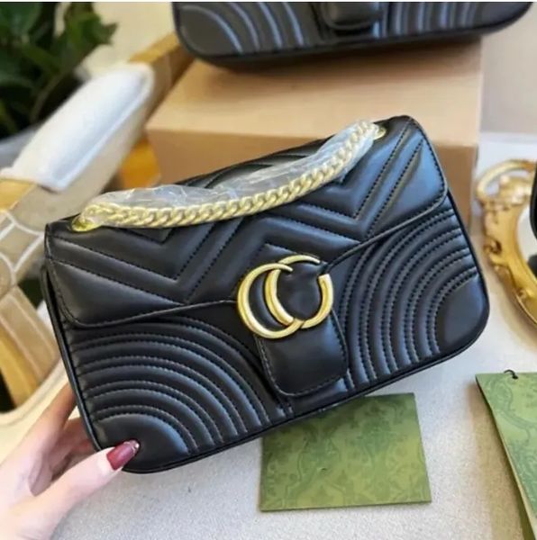

2023 women chain shoulder crossbody marmonts bags lady purse messenger bag designer handbags wallets backpack crossbody handbag 26cm