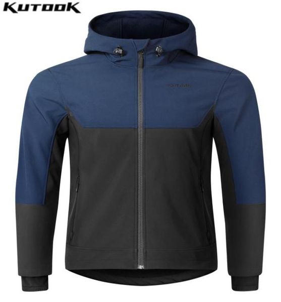 

kutook men039s softshell jacket with hood winter outdoor multifunction windbreaker for hiking hunting camping climbing fishing 3434061, Blue;black
