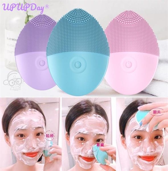 

silicone electric cleansing brush vibration face cleaner deep cleaning pores face skin care tools massager rejuvenation 2207084429778