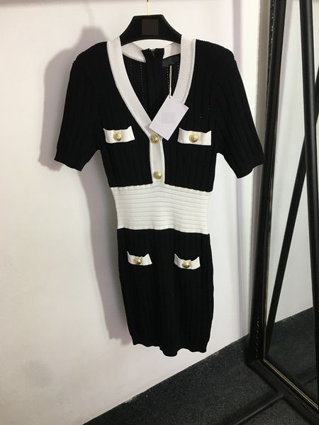 

510 xl 2023 summer flora print dress v neck short sleeve black pink white panelld dress luxury fashion prom womens clothes meiyi