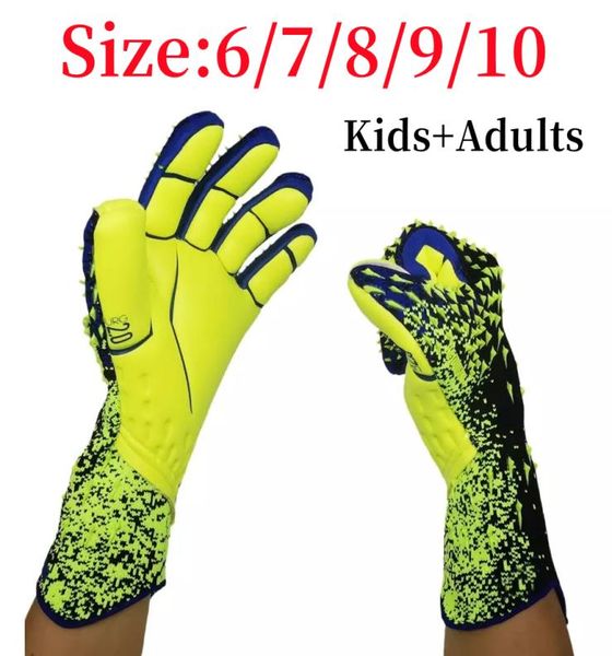 

sports gloves professional football goalkeeper soccer gloves latex thickened protection adults goalkeeper soccer sports football g4882584, Black