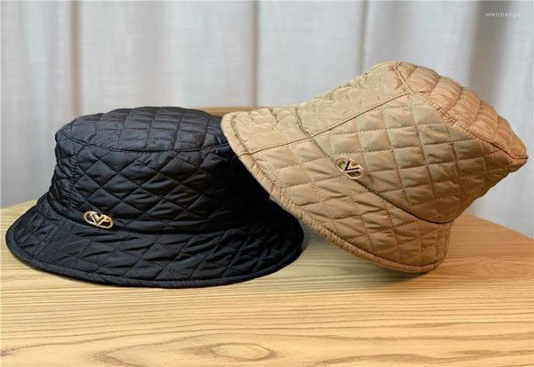

berets autumn and winter fisherman hat women39s warm thickened down lattice rivet v black basin tide7077715, Blue;gray