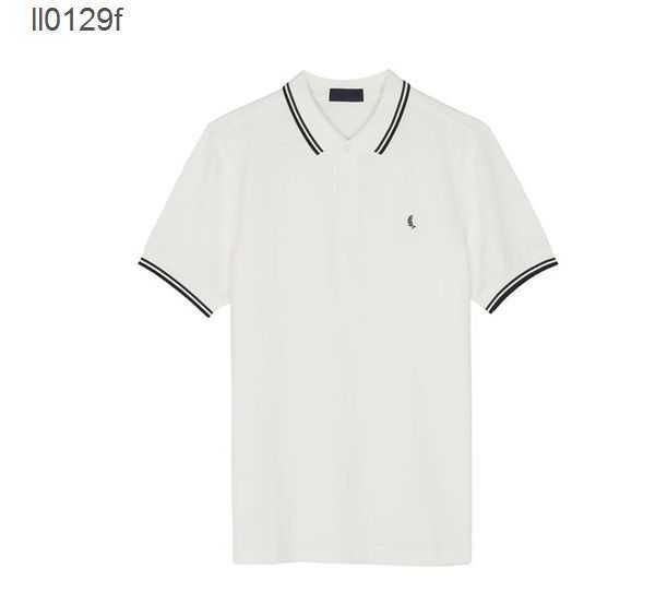 

designer polo shirt mens leisure ear of wheat pure color t-shirt simplicity summer short sleeve embroidery commerce polos quality qweu, White;black