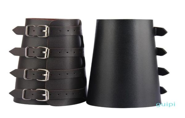 

brazalete cuero sinttico ancho protector de brazo cadena steampunk hebilla pulsera cosplay6857299, Slivery;black