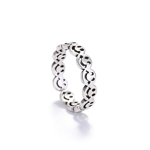 

designer rings for women new fashion ring luxury jewelry love ring electroplating smiling face ring silver ring gold is generous and natural, Golden;silver