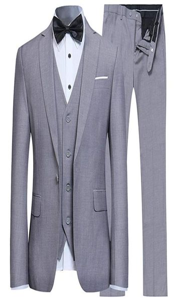 

grey custom made groom wear tuxedos mans suits for wedding fashion mans dinnerparty suit three pieces suit9262028, Black