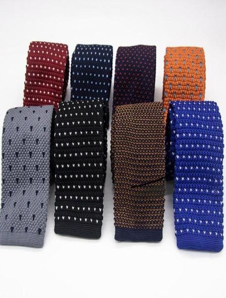 

55cm tie narrow men casual student knitting neckwear suit accessories for clothes polyester dot neckties bow ties6985526, Black;gray