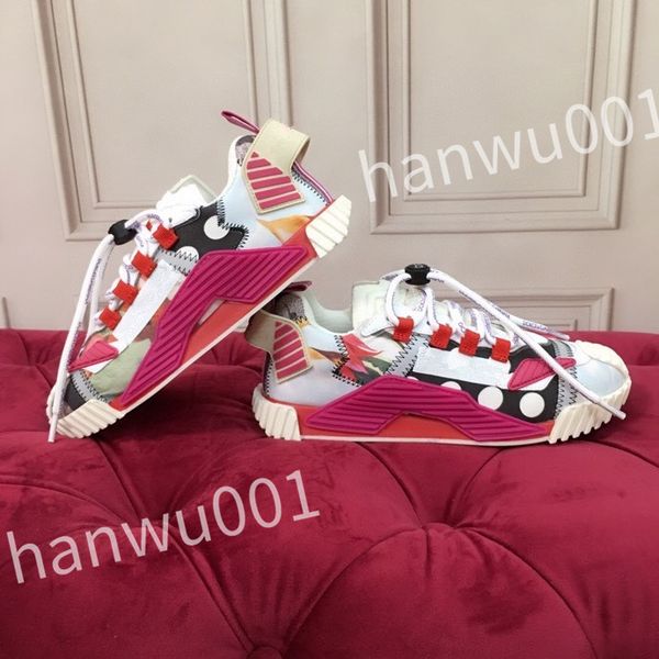 

new luxury designer casual shoes vintage sneakers men sneaker women house striped shoes lace-up trainers platform, Black