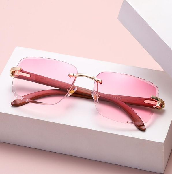 

sunglasses 2023 new fashion box sunglasses women's fashion network red ins same style frameless trimmed sunglasses women's trend, White;black
