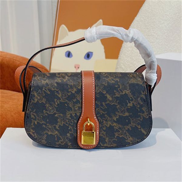 

new tabou bag luxury designer triomphe canvas genuine leather with lock clutch bags fashion lady shoulder letter print purse wallet thread h