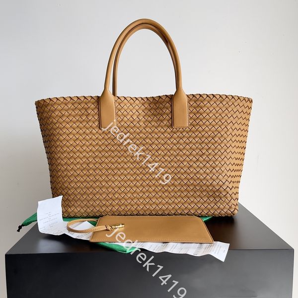 

bv's cabat tote bag handwork leather weaving handbag 10a soft grade lambskin lai basket underarm bag high capacity sheepskin tote shopp