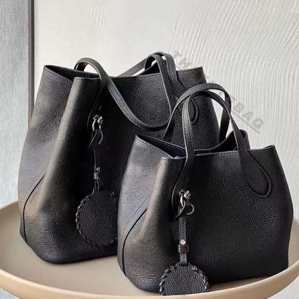 

blossom mm tote bag luxury designer mahina perforated monograms leather black women handbag silver-color hardware magnetic clasp closure sho