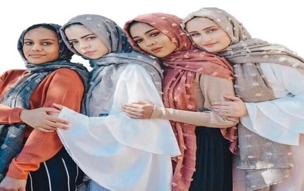 

solid color muslim scarves head wrap cotton malaysia hijabs islamic head scarf stripe long turban headscarf very soft 90x180cm9354196, Blue;gray
