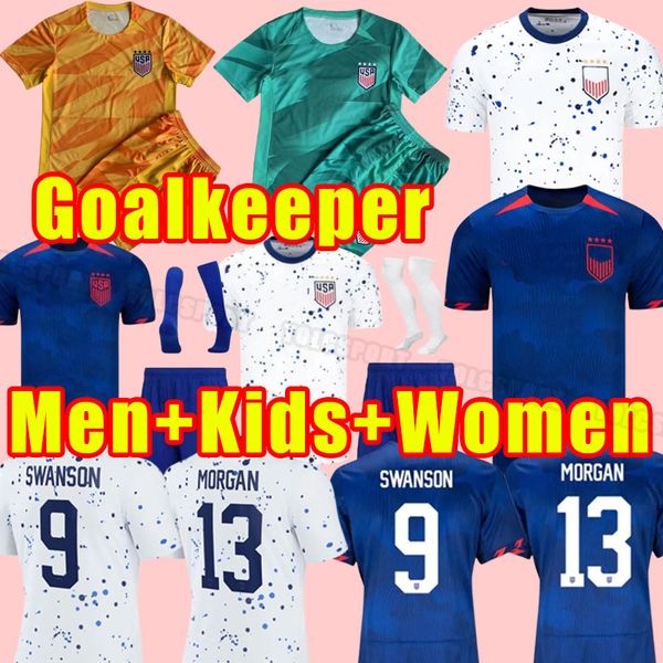 

pulisic dest mckennie world soccer jerseys cup 2023 2024 aaronson musah usas morgan rapinoe weah united states lavelle men kids child women, Black;yellow