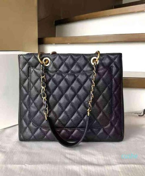 

2022ladies handbag caviar leather gst shoulder bag classic design large capacity tote shopping computer1354230