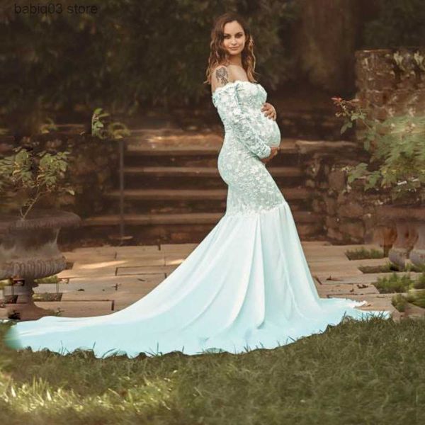 

maternity dresses pregnant woman pgraphy long skirt christmas dress baby shower sling pregnant woman p shooting stretch dress t230523, White