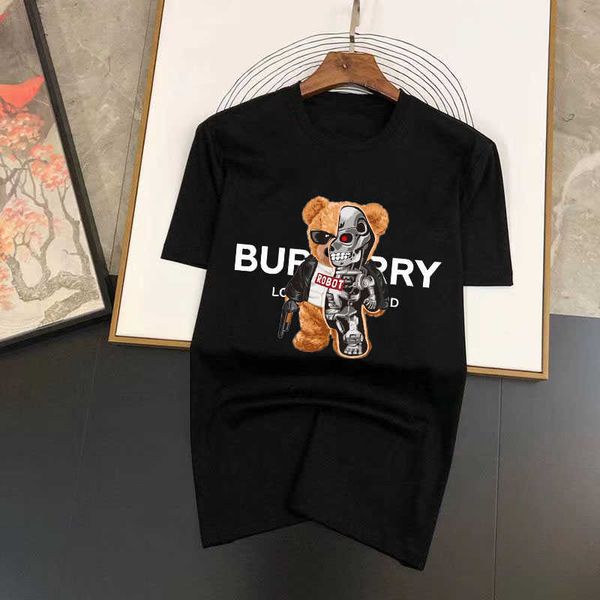 

men's shirt brand summer fashion mens t-shirt t luxury letters print 100% cotton short sleeve tees solid color wear streetwear, White;black