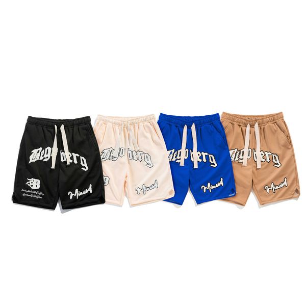 

american vibe style high street hiphop trendy shorts men's summer loose fitting casual drawstring couple sports, White;black