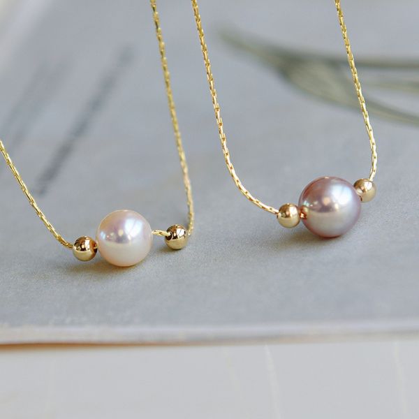 

new popular natural freshwater pearl necklace jewelry for women gift, Silver