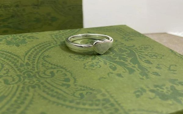 

fashion designer silver letter band rings love heart ring bague for women lady party wedding lovers gift engagement jewelry with b9846108