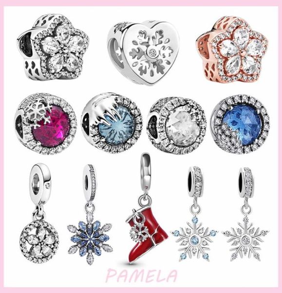 

925 sterling silver christmas gift boots beads heart shaped charms diy for pandora bracelet3156023, Black