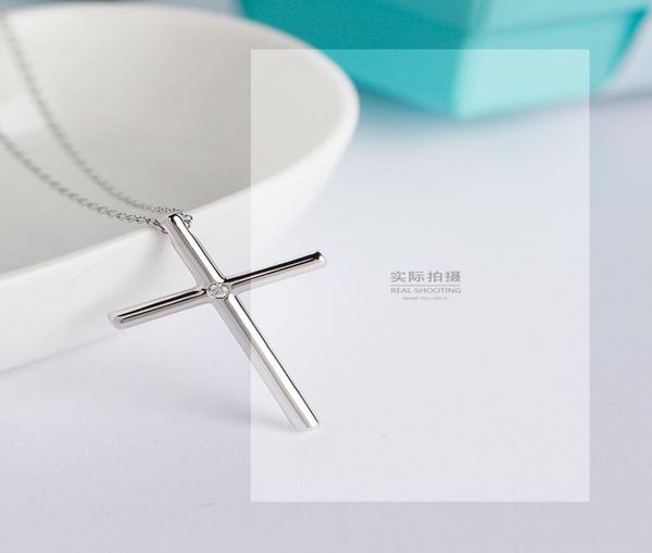 

whole s925 sterling silver necklace for women pure silver cross pendants fashion jewelry accessories1464627